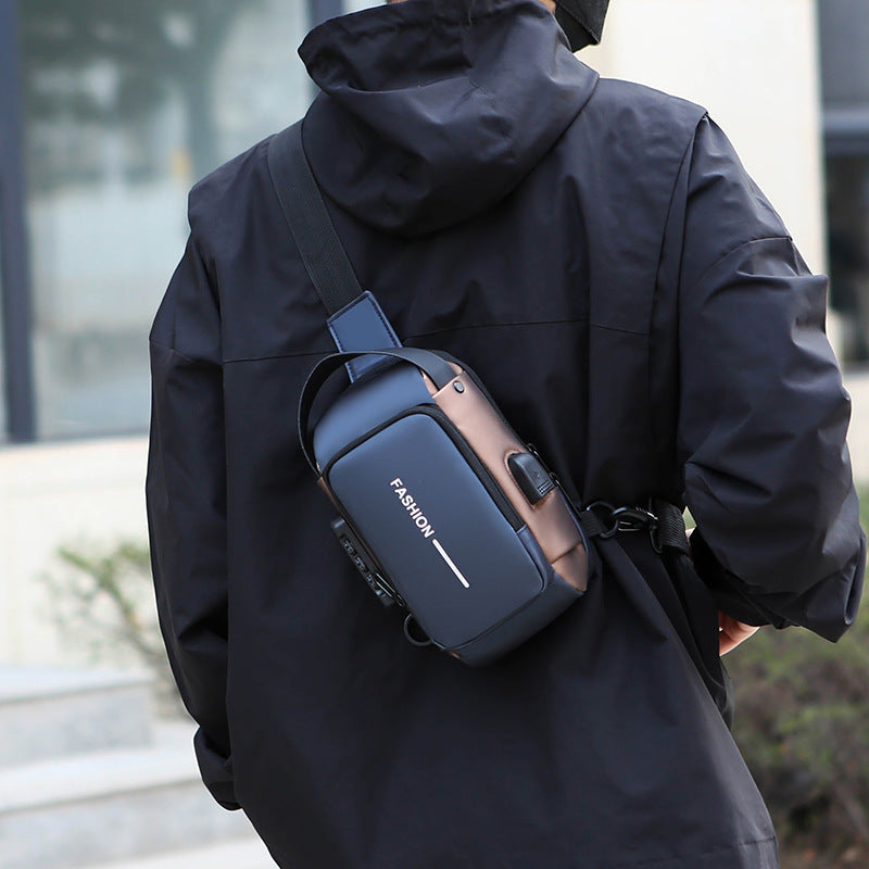 Men's Trendy Graceful Motorcycle Storage Waterproof Men's Chest Bags