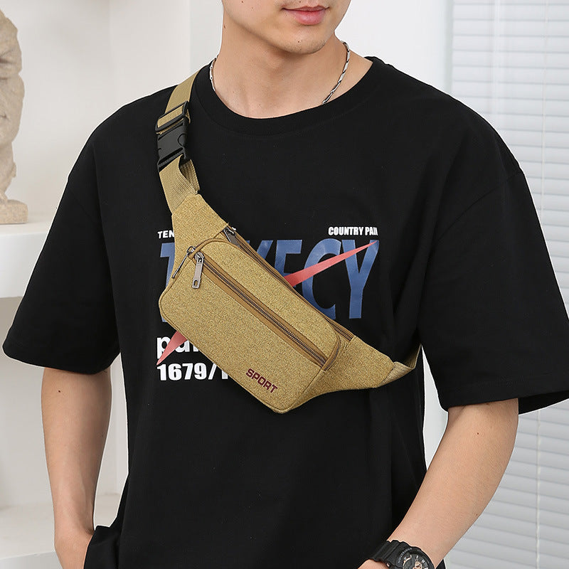 Men's Versatile Popular Retro Canvas Unisex Men's Waist Packs