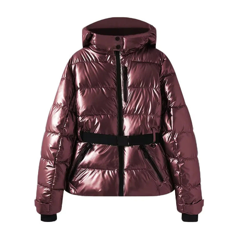 Women's Warm With Belt Long Sleeve Ski Jackets