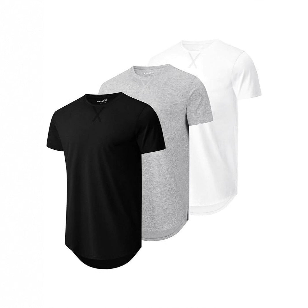 Men's Round Neck Short-sleeved Shirt Summer T-shirt Blouses