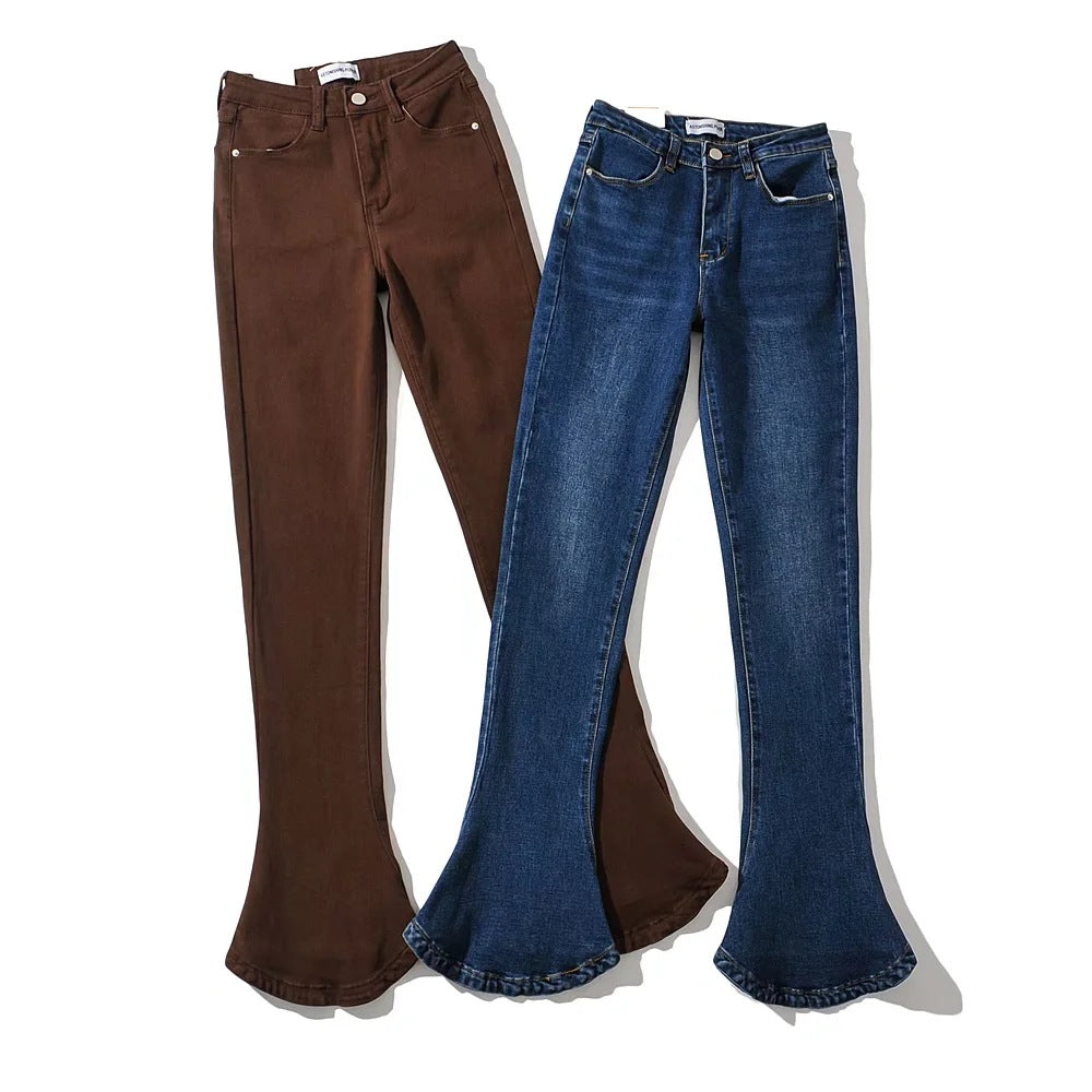 Women's American Autumn Hot Retro High Waist Stretch Slim Fit Jeans