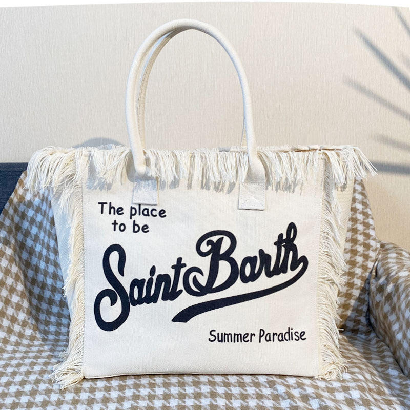 Beach Large Capacity Commuter Handmade Tassel Shoulder Bags