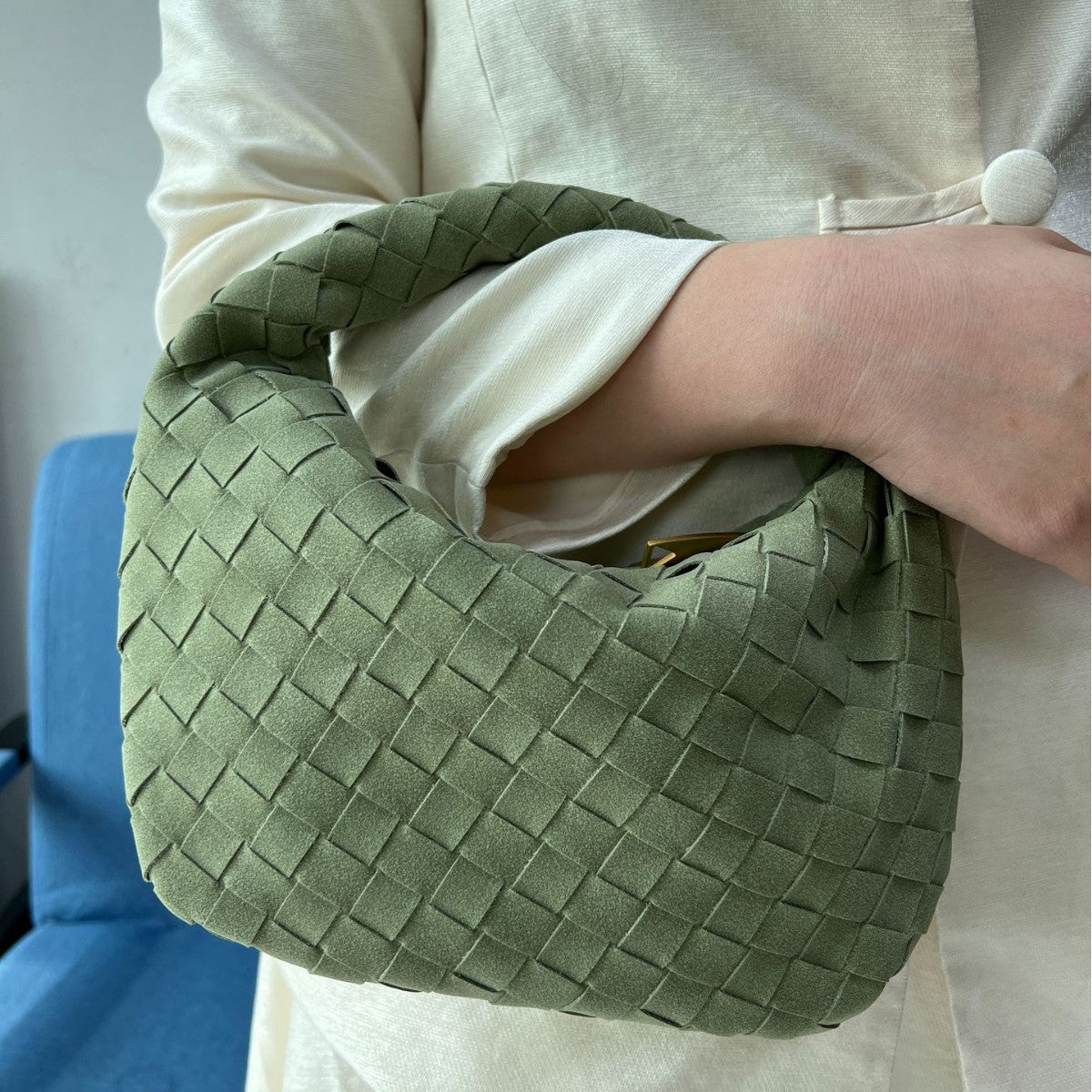 Classy Trendy Frosted Hand-woven Underarm Croissant Bags