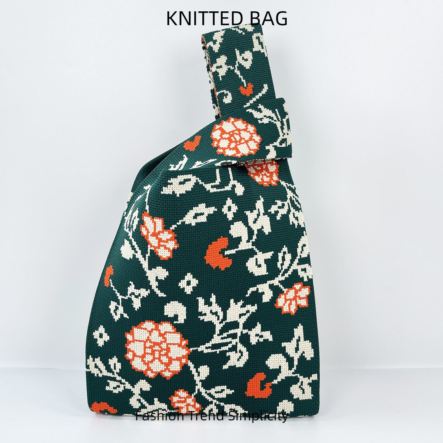 Women's Niche Design Hydrangea Flower Knitted Versatile Handbags