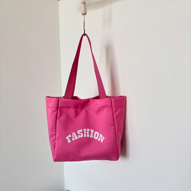 Women's Large Capacity Letter Printing Portable Single Bags