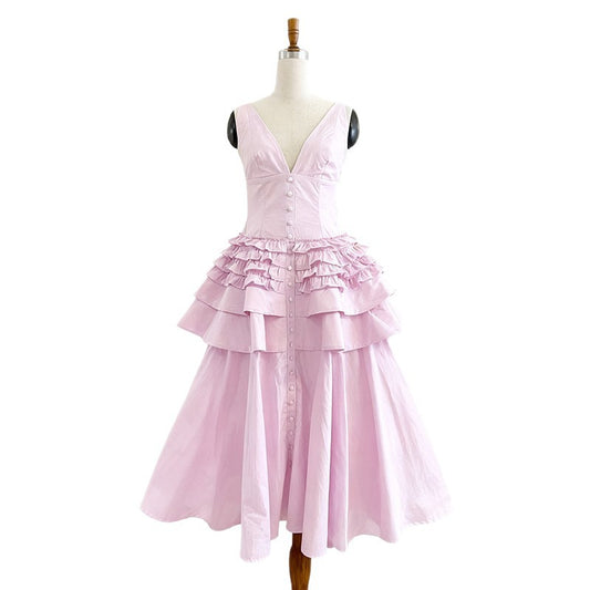 Women's French Vintage Style Halter Cake Dress Dresses