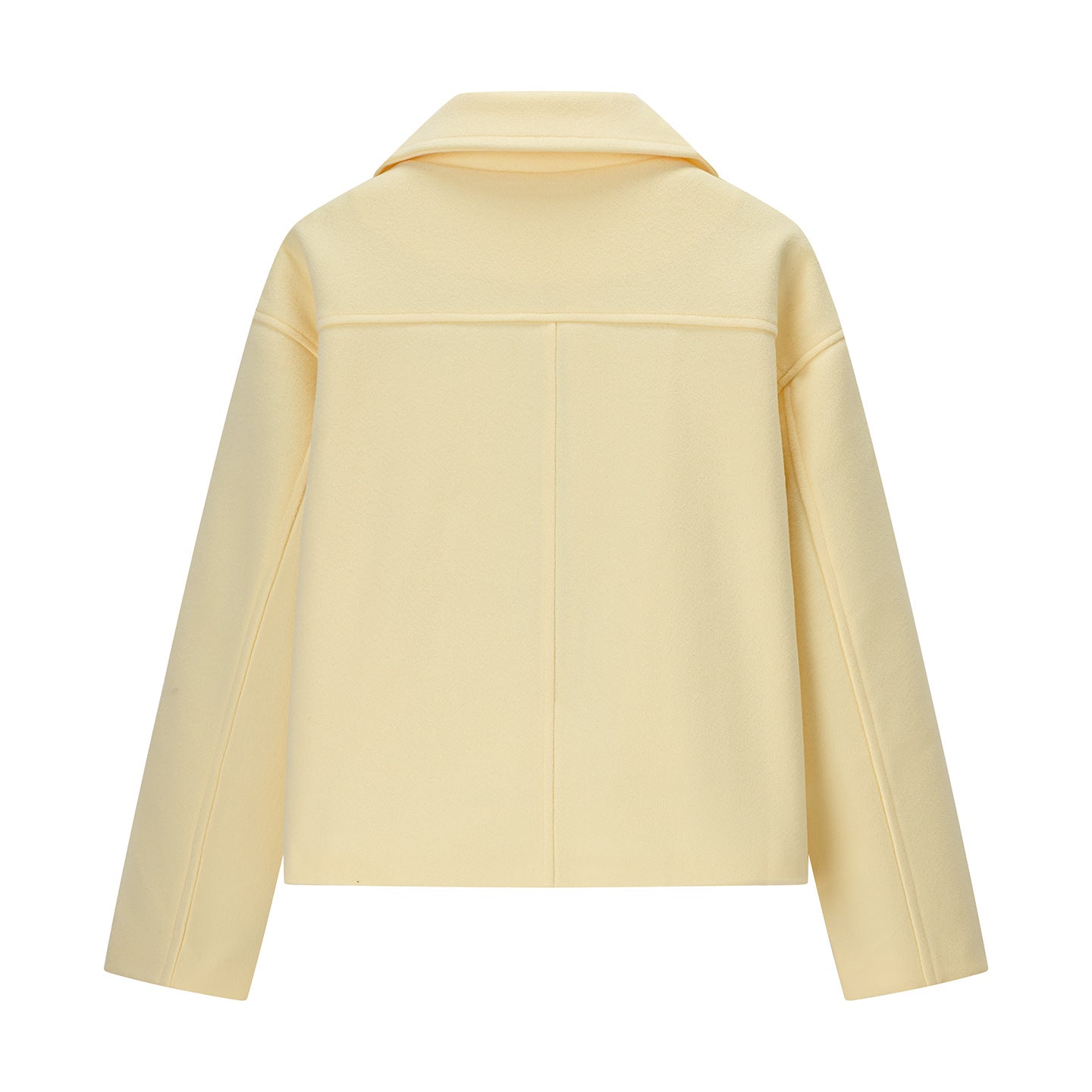 Women's Fashion Casual Simple Double Breasted Woolen Coats