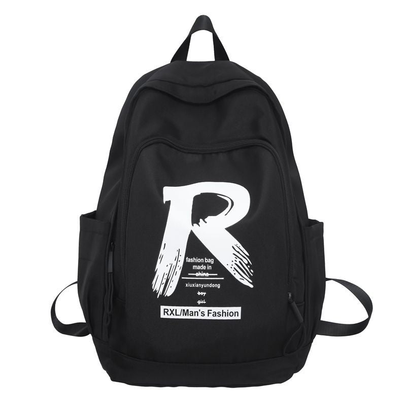 High Korean Style Cool Trendy Letters Middle School Students' Schoolbags