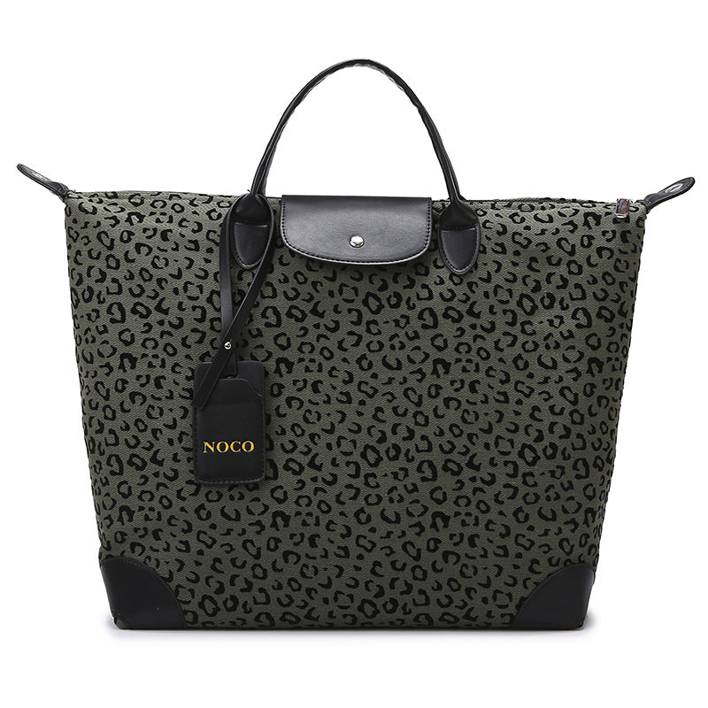 Women's Large Capacity Fashion Leopard Print Leisure Travel Bags