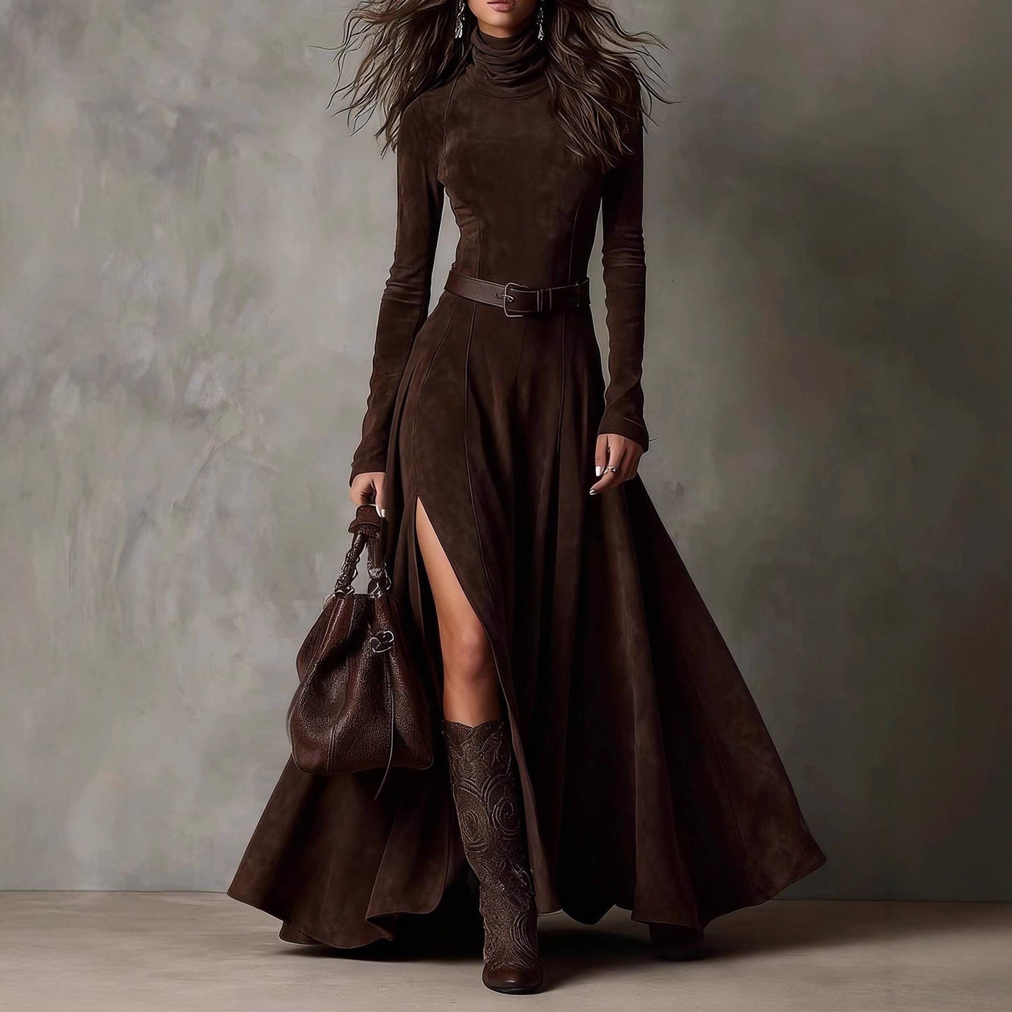 Glamorous Fashionable Elegant Long Dress Belt Dresses