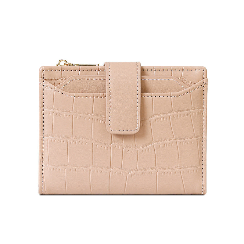 Women's Stone Pattern Two Fold Double Layer Ladies Wallets