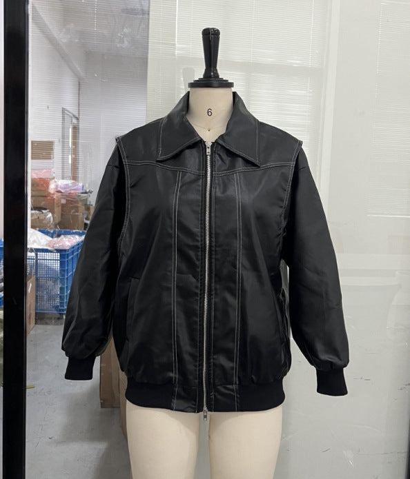 Women's Fashion Loose Lapel Long Sleeves Retro Jackets