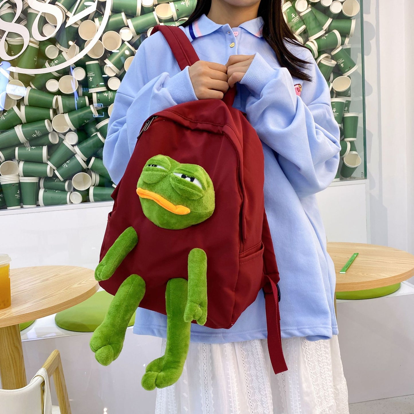 Frog Doll Korean Style Large Capacity Middle School Students' Schoolbags