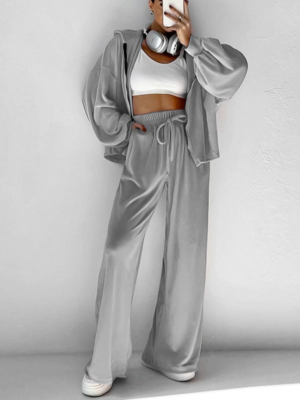 Unique Women's Hooded Sweatshirt Two-piece Winter Fashion Casual Suit