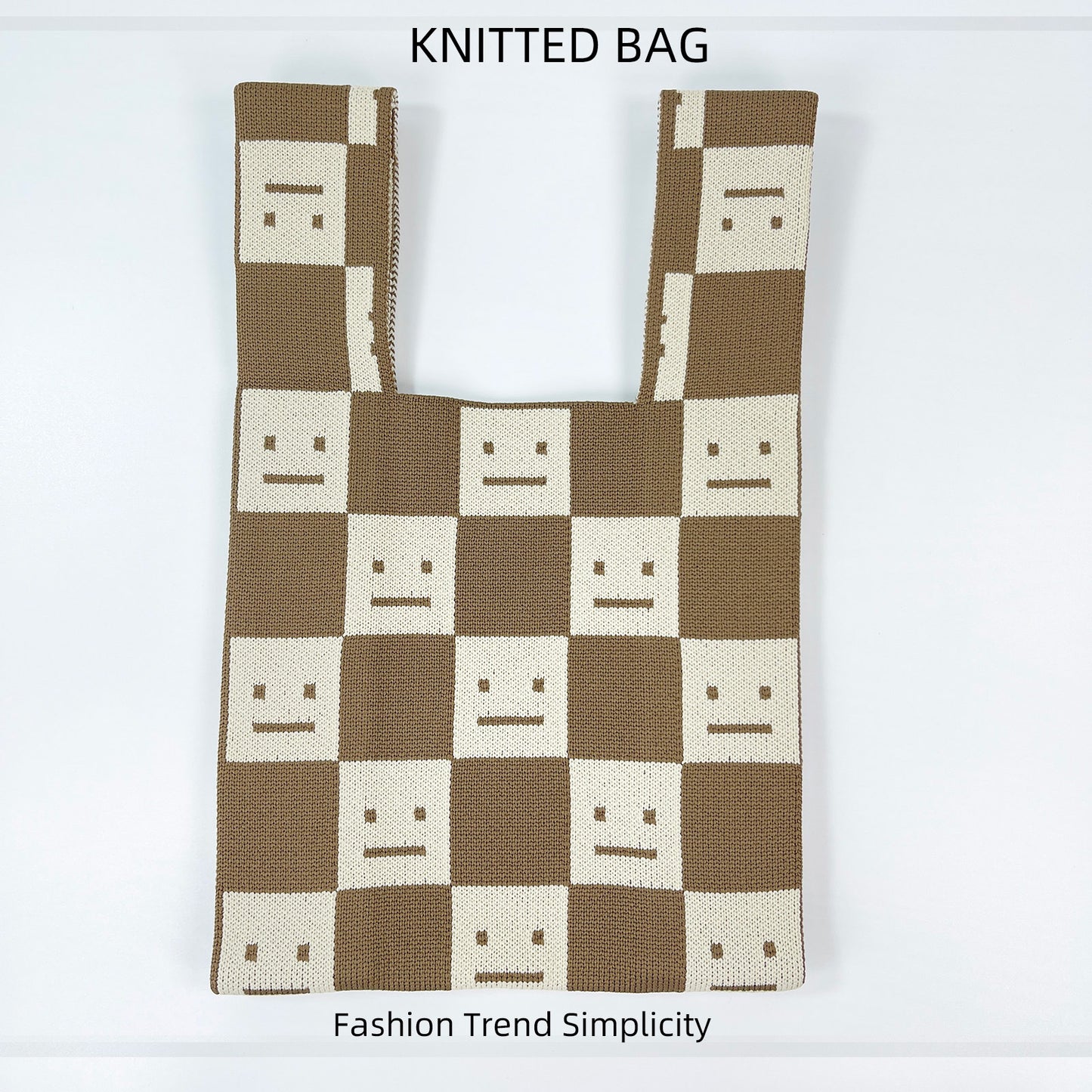 Women's Flower Knitted Large Capacity Totes Wrist Handbags