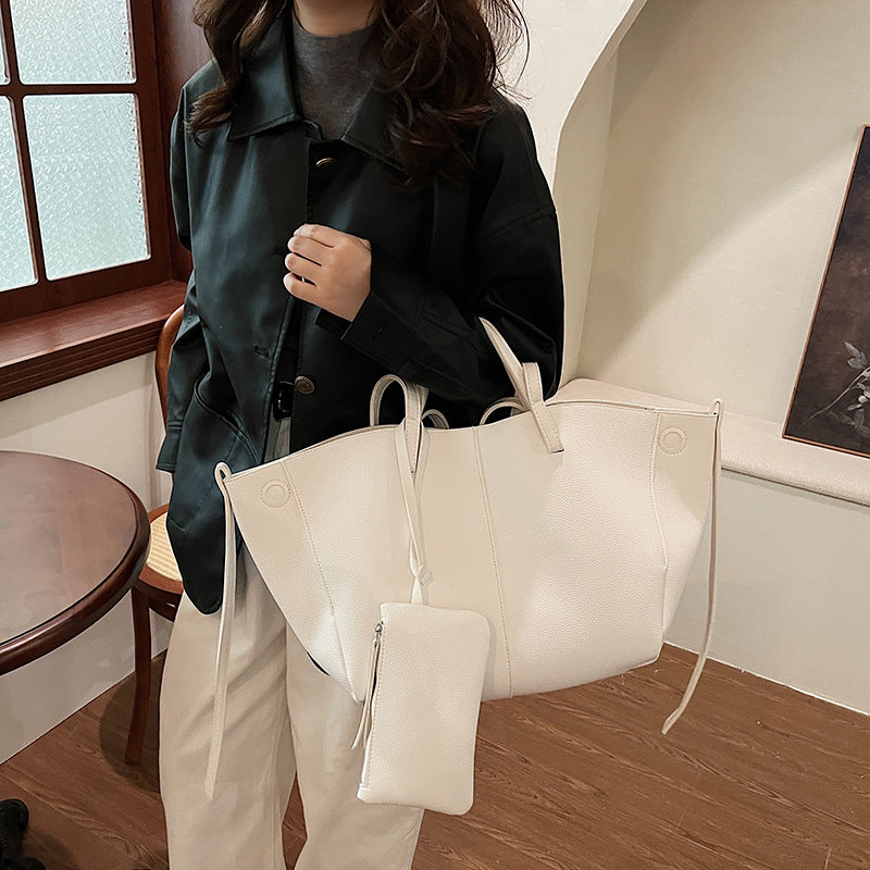 Soft Leather Wings Style High-grade Large Handbags