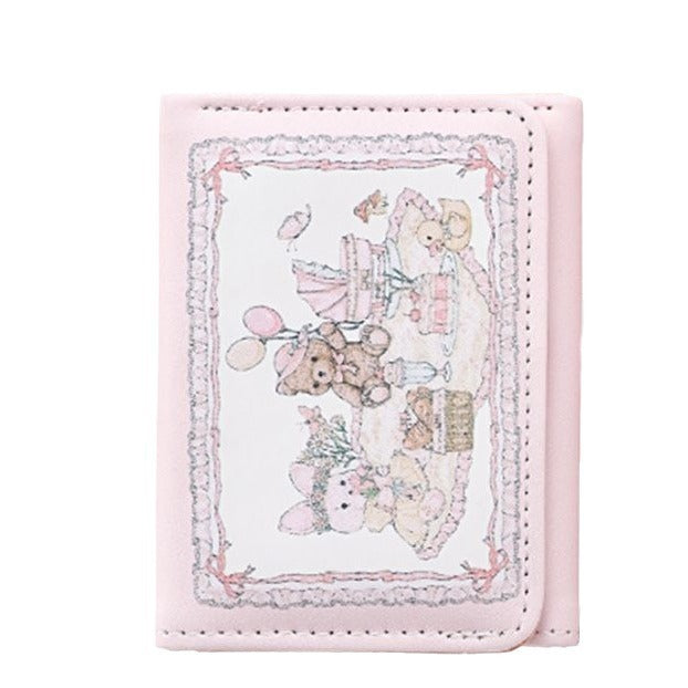 Spring Picnic Series Rabbits Bears Cute Ladies Wallets
