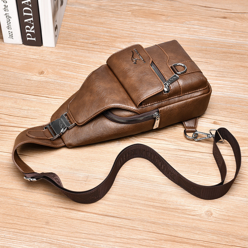 Men's Glamorous Kangaroo Fashion Pouch Retro Men's Chest Bags