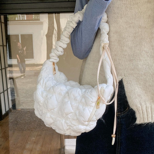 Women's Niche Puff Underarm Korean Style Down Jacket Shoulder Bags