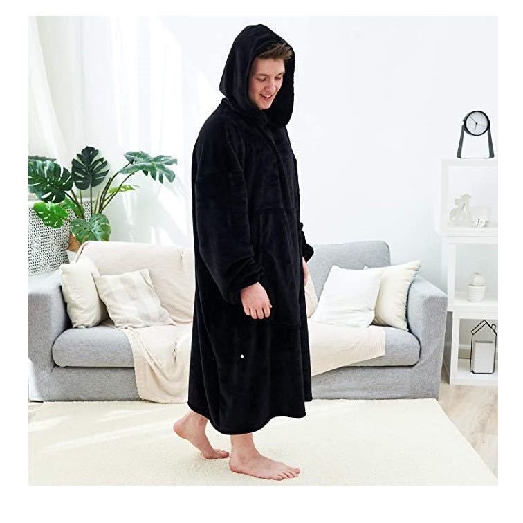 Women's Thread Flannel Thickened Warm Hooded Long Women's Sweater, Sweater
