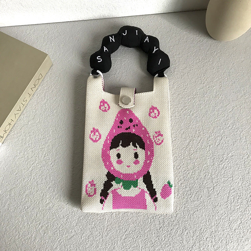 Mobile Mini Knitted Shopping Environmental Protection Phone Bags
