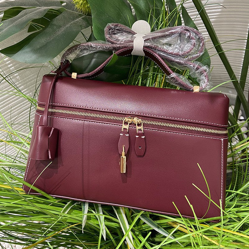 Leather Retro Cowhide Lunch Box Large Bags