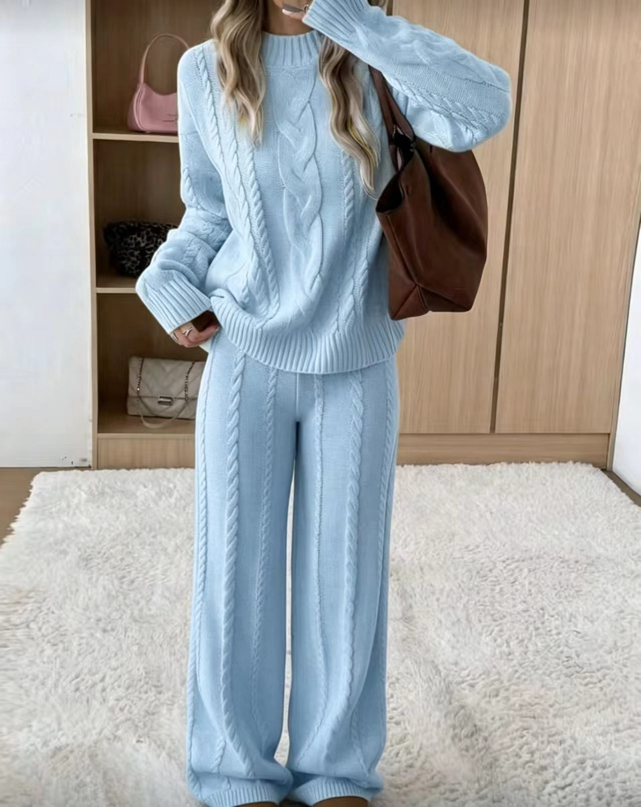 Women's Solid Color Round Neck Long Sleeve Simple 2 Tops