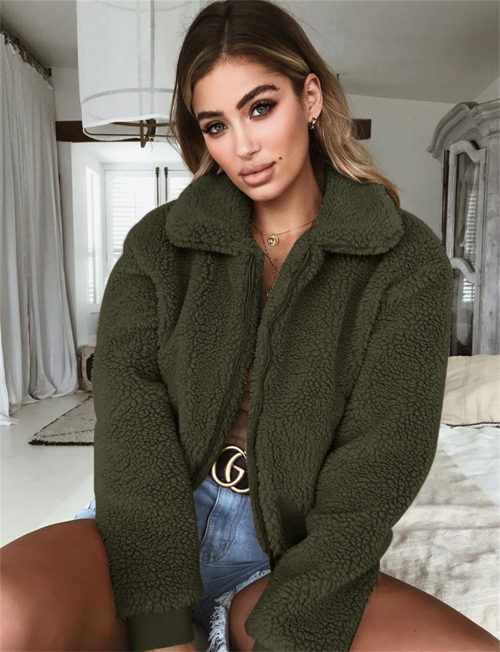 Durable Creative Trendy Women's Warm Plush Women's Sweater, Sweater