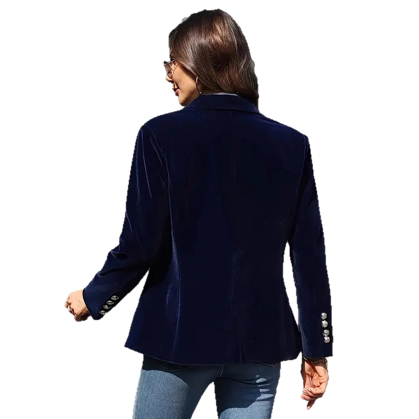 Spring Gold Veet Elegant Slim Fit Blazers
