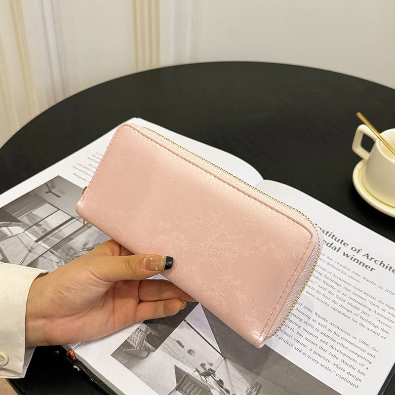 Long Zipper Multiple Slots Large Capacity Ladies Wallets