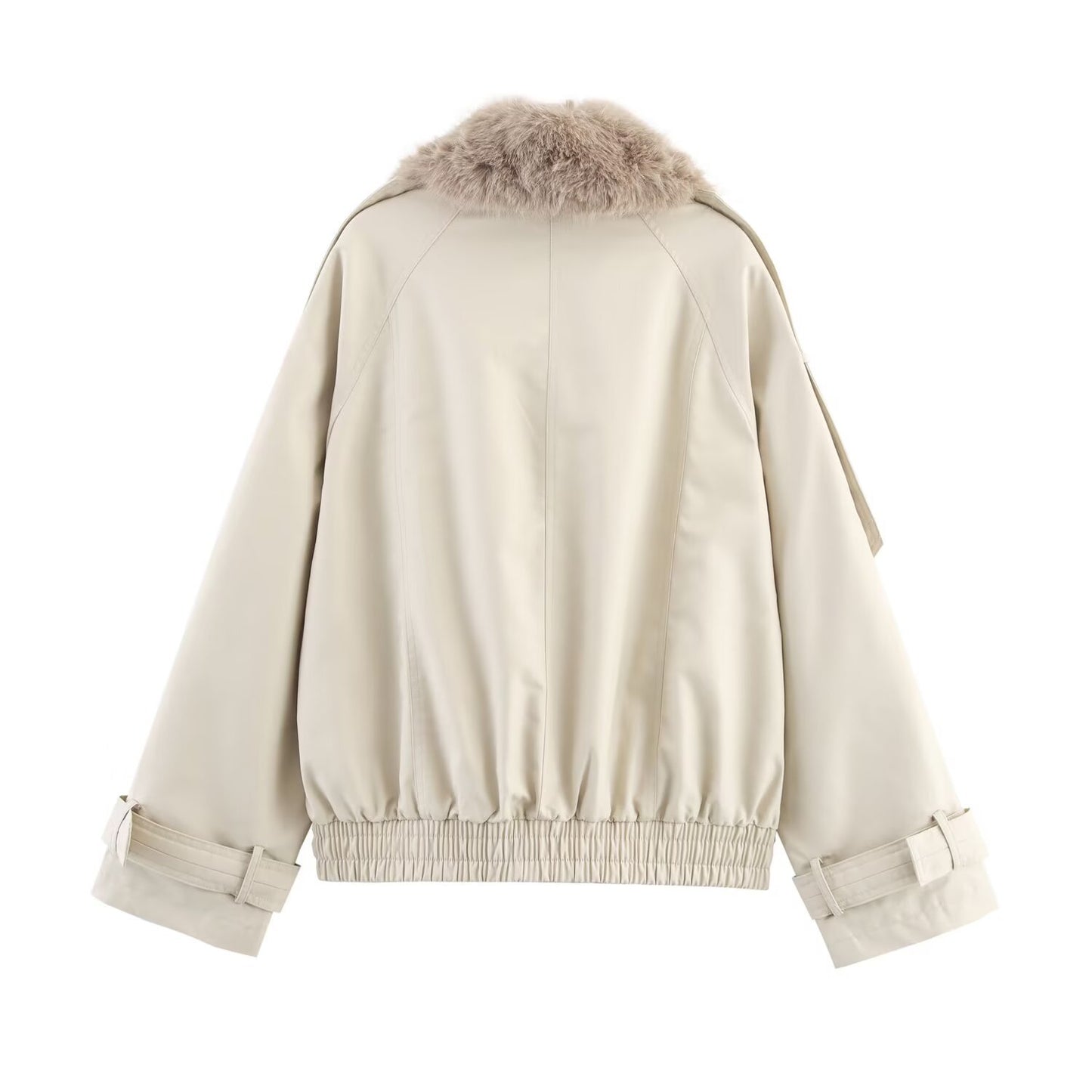 Women's Autumn Loose Fur Collar Wind Coats