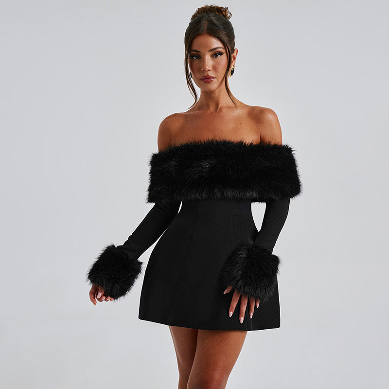 Women's Collar Sexy Long Sleeve Slim Fit Dresses