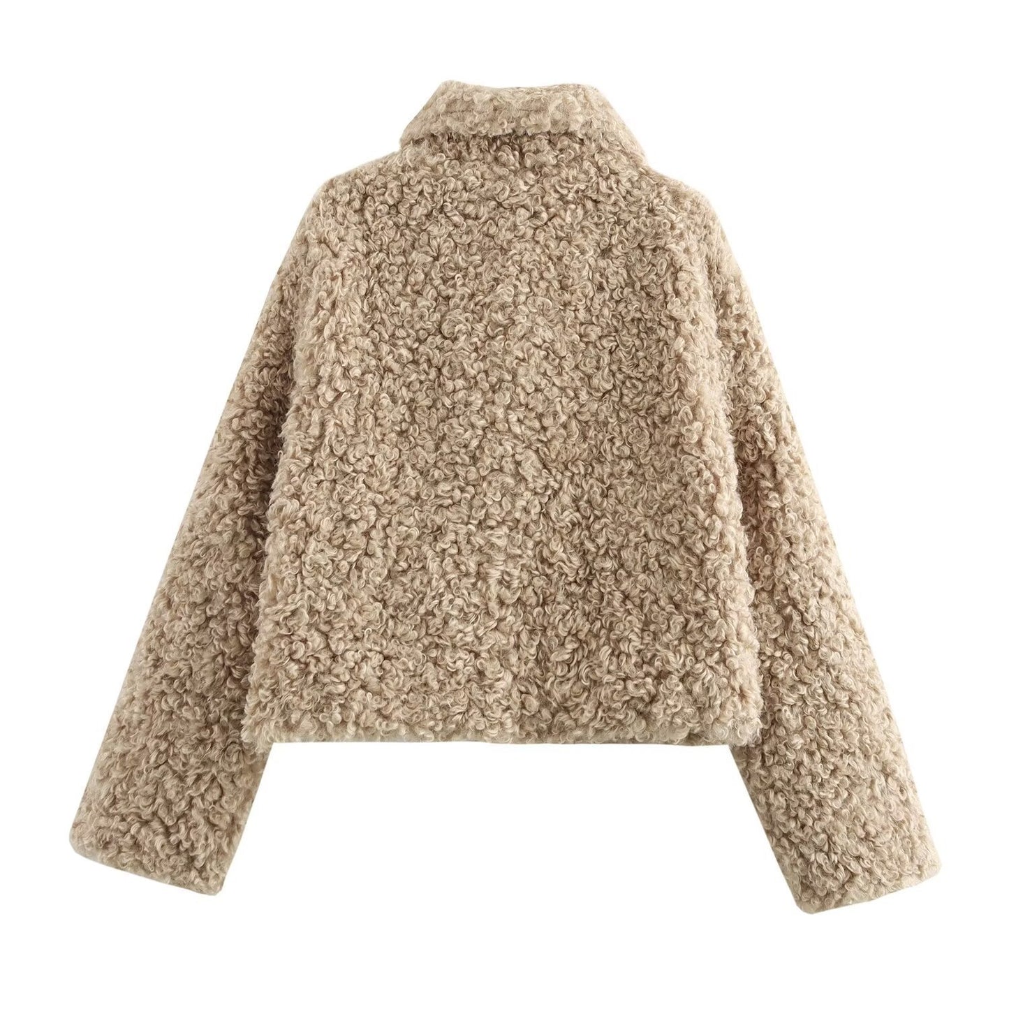 Women's Autumn Street Fashion String Clip Fleece Jackets