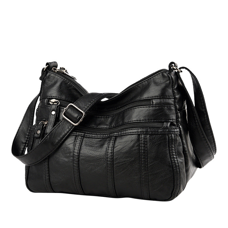 Women's Fashion Soft Washed Mother Lightweight Trendy Men's Messenger Bags
