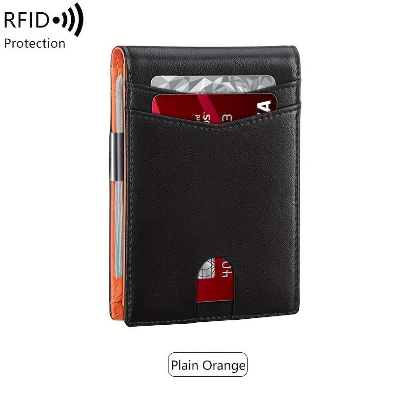 Men's Cool Simple Beauty Clip Leather Card Holder