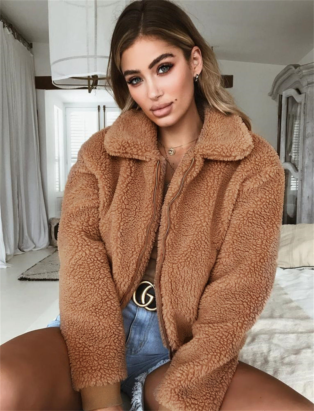 Durable Creative Trendy Women's Warm Plush Women's Sweater, Sweater
