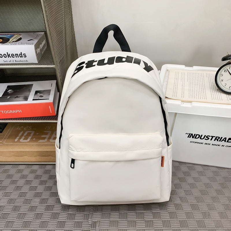 Women's & Men's & Korean Letter Printed Simple Versatile Middle School Students' Schoolbags