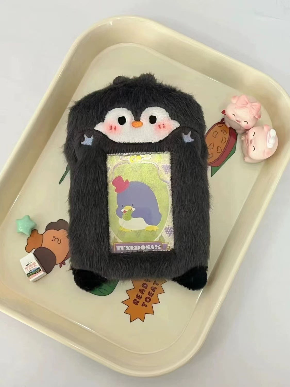 Cute Plush Mini Truck Bus Display Protective Cover Card Holder