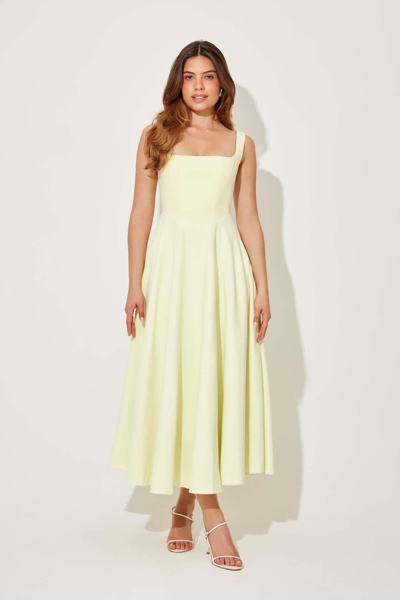 Sexy Solid Color Shoulder Strap Slim Dresses