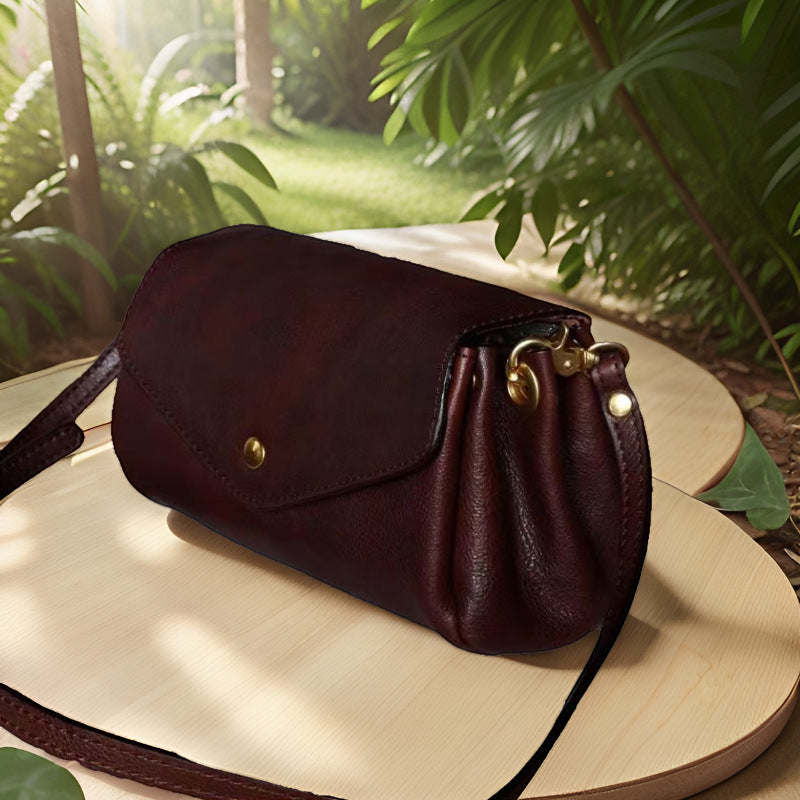 Versatile Women's Vintage Cowhide Leather Mini Crossbody Bags