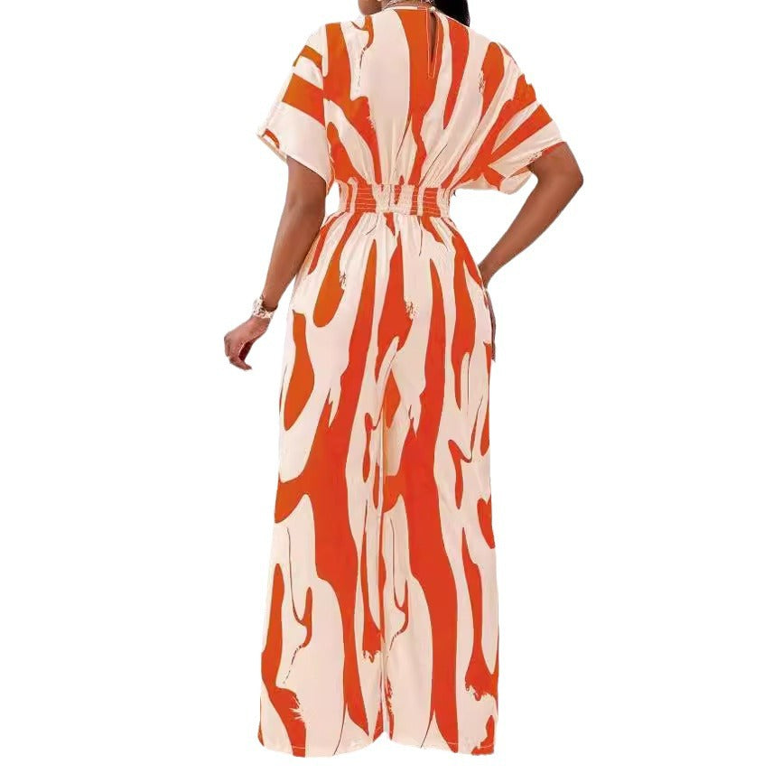 Durable Elegant Women's Sleeve Printed Fashion Women's Jumpsuit/clothing