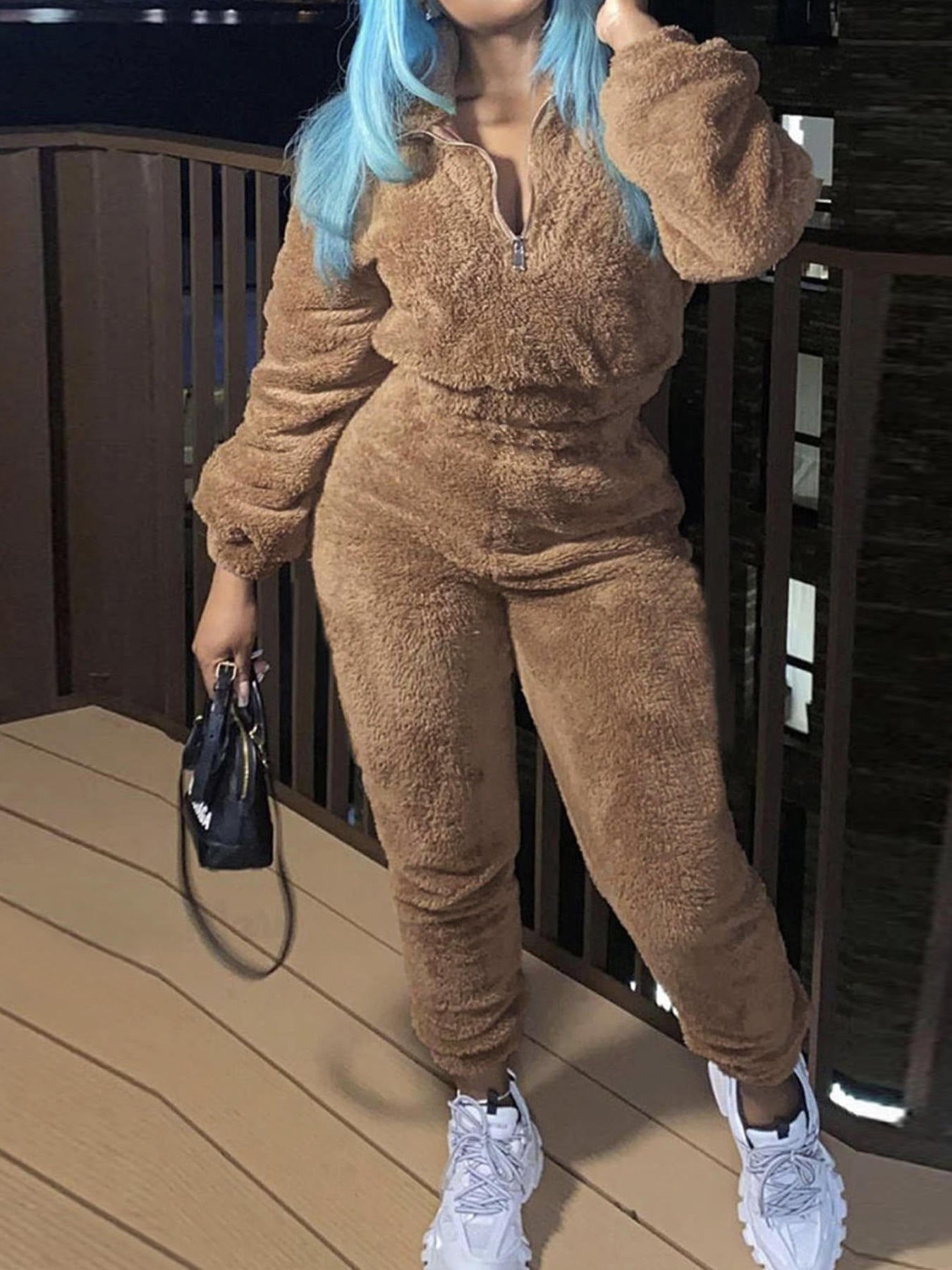 Women's Solid Color Long-sleeved Trousers Fashion Casual Suits