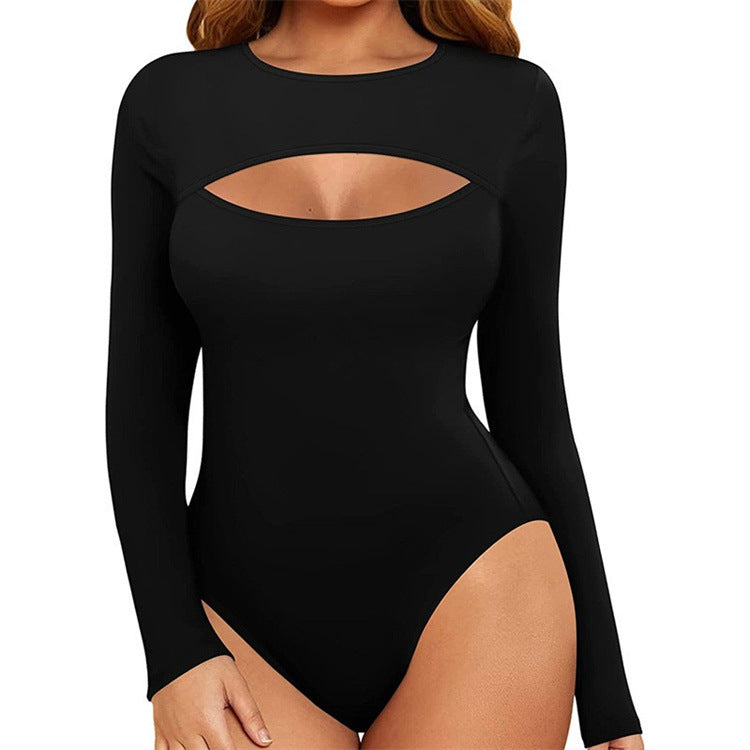 Women's Sexy Chest Long-sleeved For Push-up Women's Jumpsuit/clothing