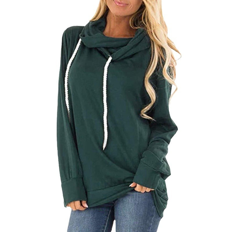 Innovative Charming Women's Autumn Drawstring Hooded Women's Sweater, Sweater