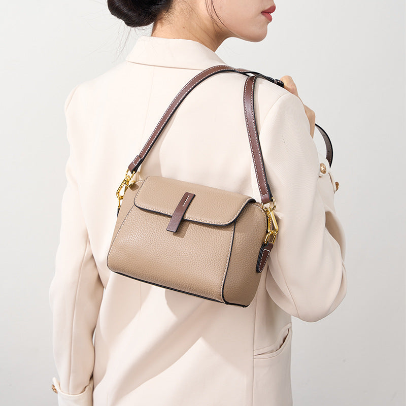 Layer Cowhide Genuine Leather For White Bags