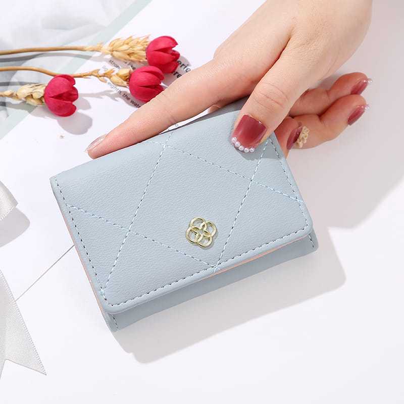 Women's Cute Fashion Heart Tri Fold Fresh Ladies Wallets