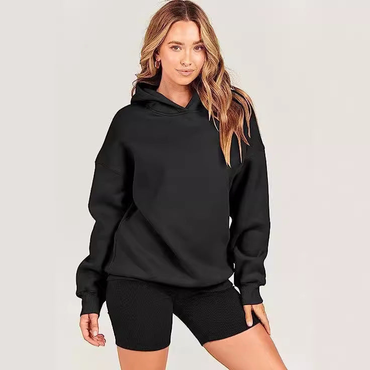 Women's Loose Hooded Sports Leisure Long Sleeve Women's Sweater, Sweater