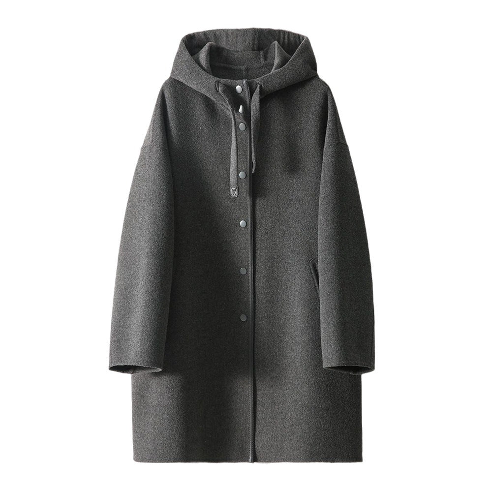 Women's Hooded Long Sleeve Casual Solid Color Coats