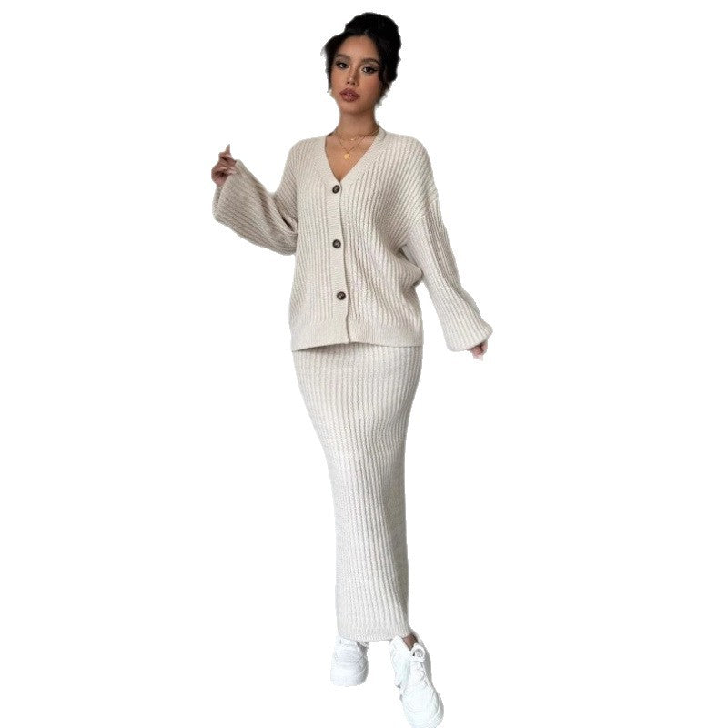 Women's Winter Casual Knitted Long Dress Idle Sweaters