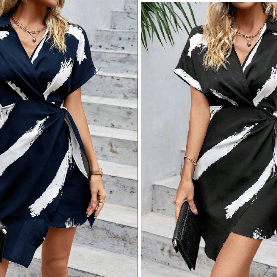 Cool Women's Summer Elegant Sleeve Printed Dress